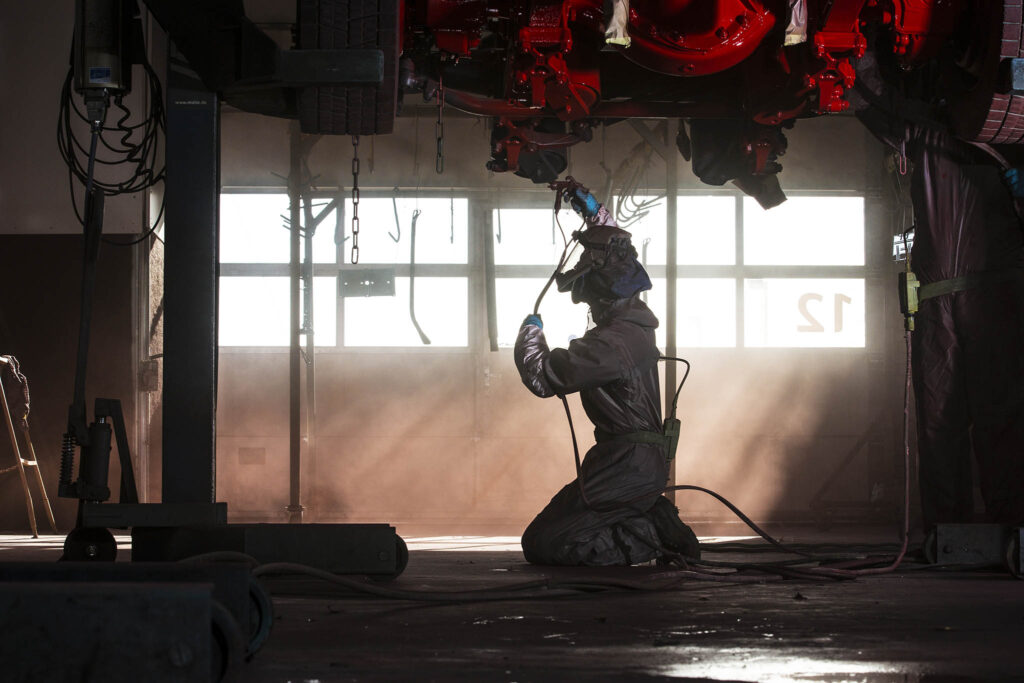 Vrachtwagen spuiterij