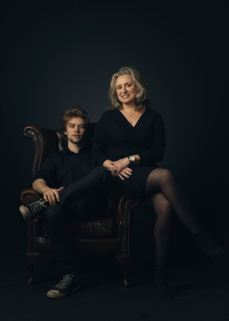 Portret van moeder en zoon